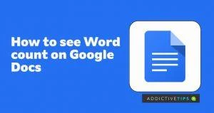 Come visualizzare il conteggio delle parole durante la digitazione su Google Documenti