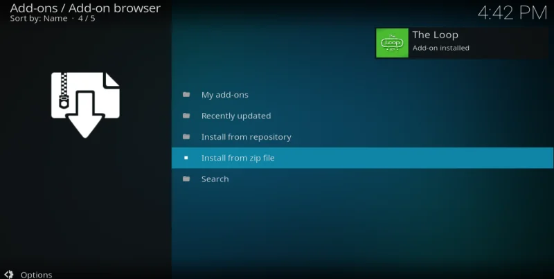 Das Loop-Kodi-Addon: So installieren Sie Loop für Kodi