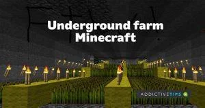 Unterirdische Farm in Minecraft