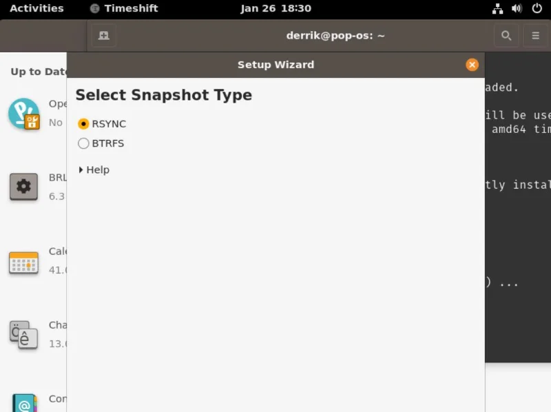 Configuración de Timeshift