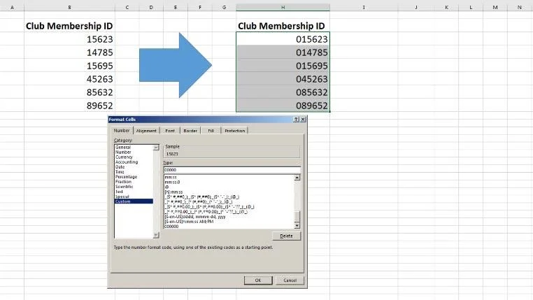 Die 4 besten Möglichkeiten, führende Nullen in Excel hinzuzufügen