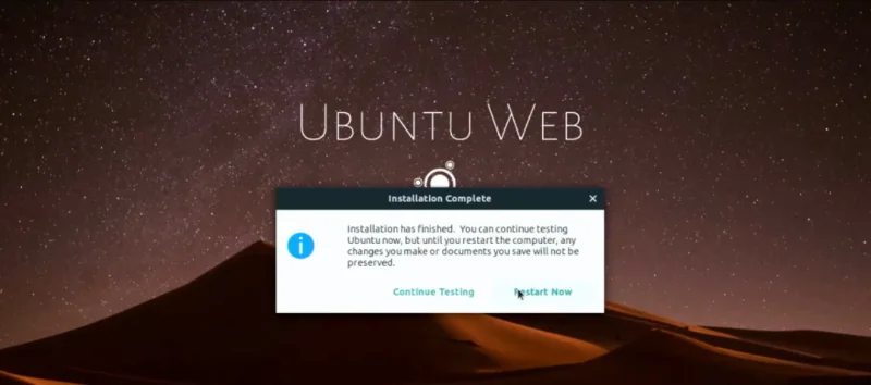 كيفية تثبيت Ubuntu Web Remix