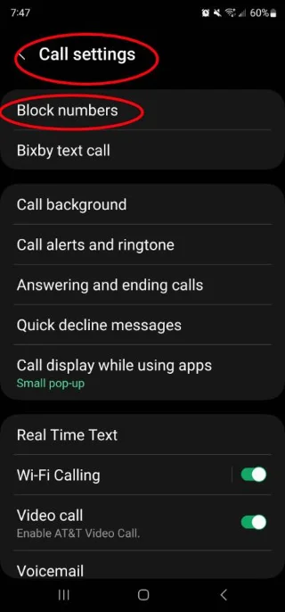 Android 전화에서 번호 차단을 해제하는 방법