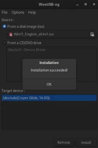 Linux에서 부팅 가능한 Windows 11 USB를 만드는 방법