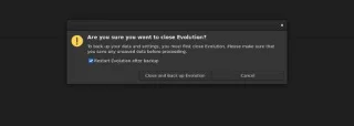 Linux의 Evolution에서 이메일 백업 및 복원
