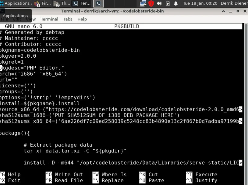 Создание PKGBUILD