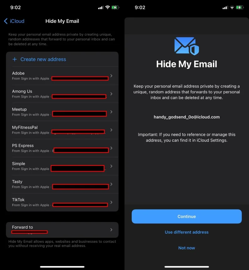 Come trovare nascondi la mia email nell'app di posta