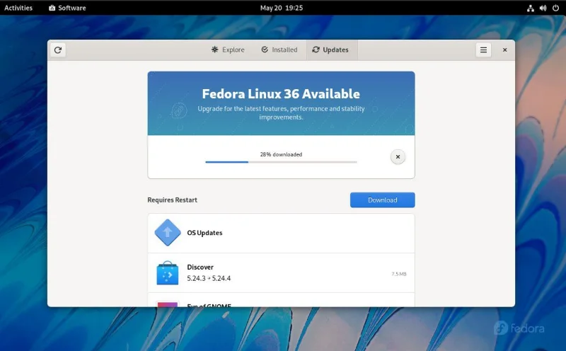 Как перейти на Fedora 36