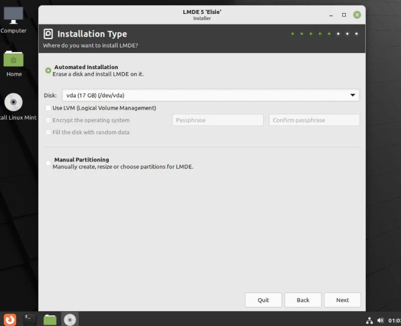 كيفية تثبيت Linux Mint Debian الإصدار 5 "Elsie"