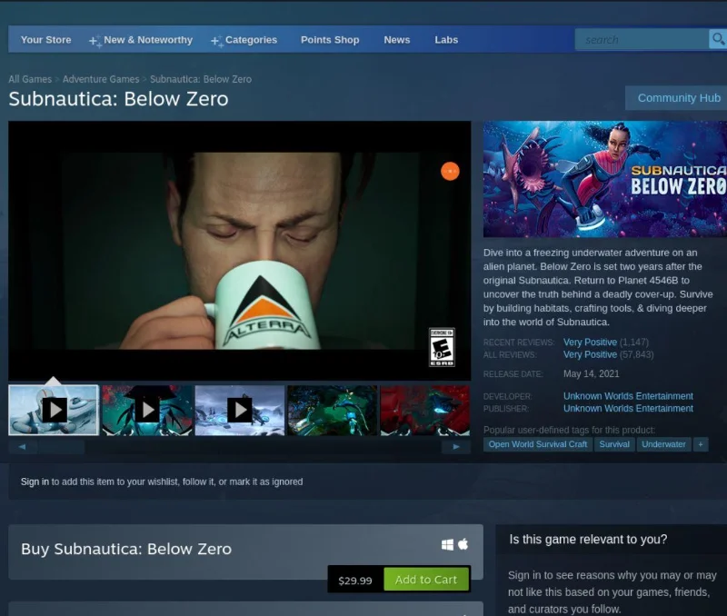 كيف تلعب Subnautica: below Zero على Linux