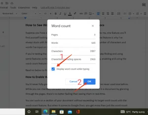 Come visualizzare il conteggio delle parole durante la digitazione su Google Documenti
