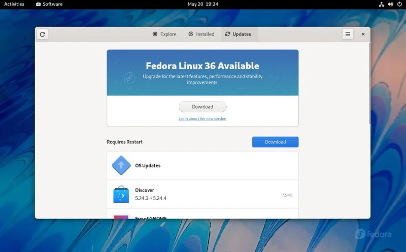 Как перейти на Fedora 36