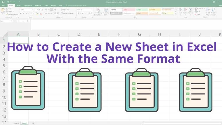 So erstellen Sie ein neues Blatt in Excel mit demselben Format