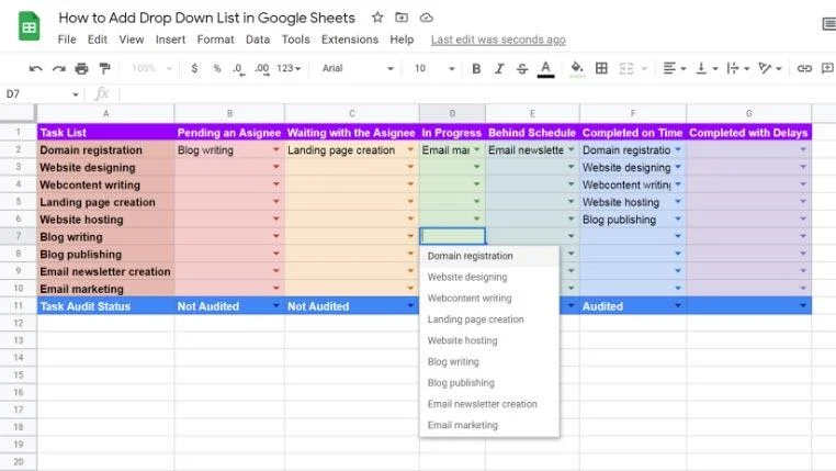 Procedura per copiare la convalida dei dati in Fogli Google