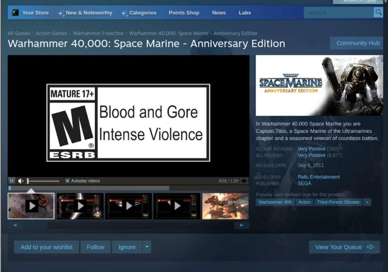 Come giocare a Warhammer 40.000: Space Marine su Linux