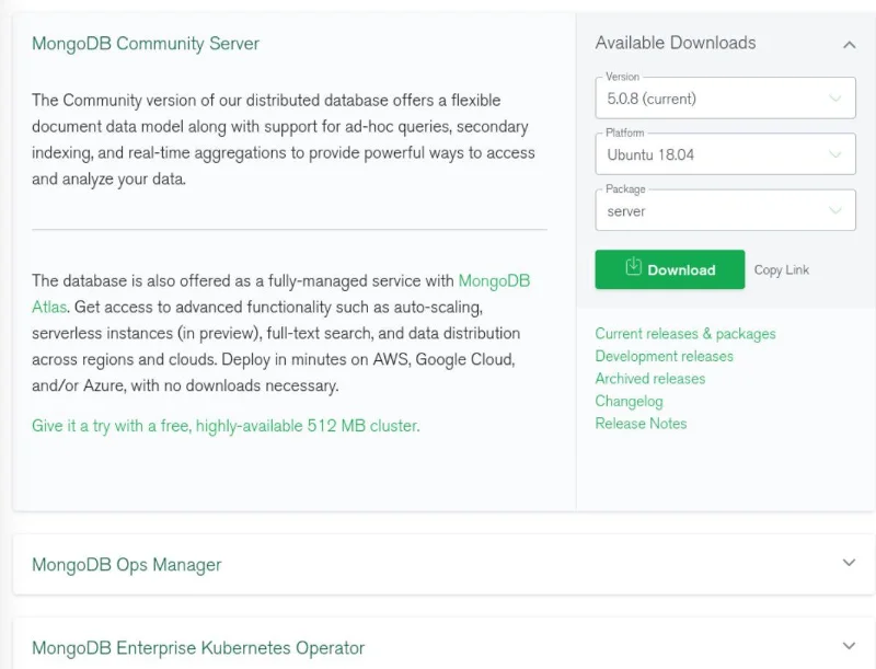 Linux에 MongoDB 커뮤니티 서버를 설치하는 방법