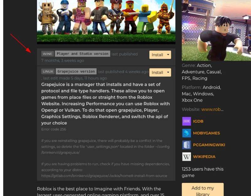 كيف تلعب Roblox على Linux باستخدام Wine