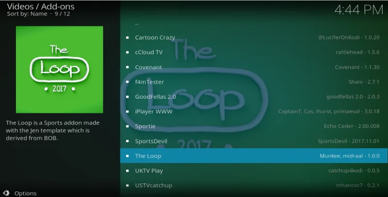 Das Loop-Kodi-Addon: So installieren Sie Loop für Kodi