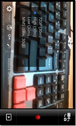 Samsung Galaxy S / Vibrant에 MIUI 커스텀 카메라 앱 설치