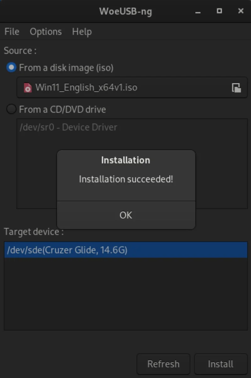 كيفية إنشاء Windows 11 USB قابل للتمهيد على نظام Linux