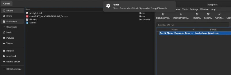 Crittografa i file su Linux nel modo più semplice con Kleopatra