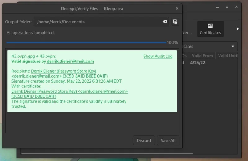 Crittografa i file su Linux nel modo più semplice con Kleopatra