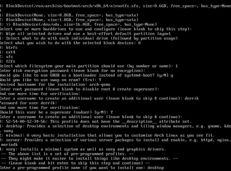 Cum se utilizează Archinstall pe Linux