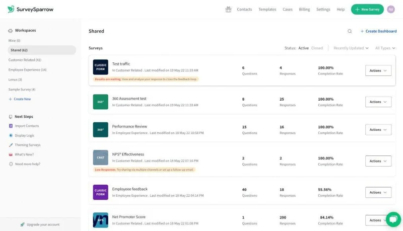 SurveySparrow: Die 3 besten Online-Umfragetools
