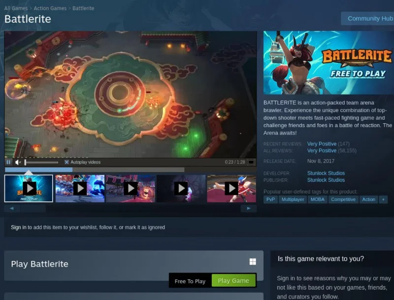 كيف تلعب Battlerite على لينكس
