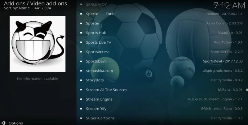 Componente aggiuntivo SportsDevil per Kodi: come installare SportsDevil in pochi minuti