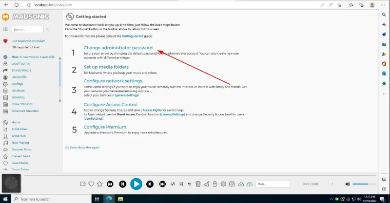 在 Windows Server 上託管您自己的 Madsonic 服務器