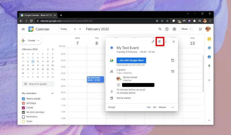 So stornieren Sie ein Google Kalender-Ereignis
