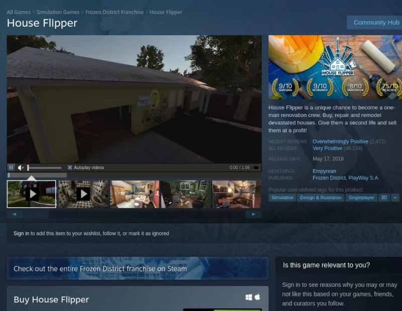 Come giocare a House Flipper su Linux