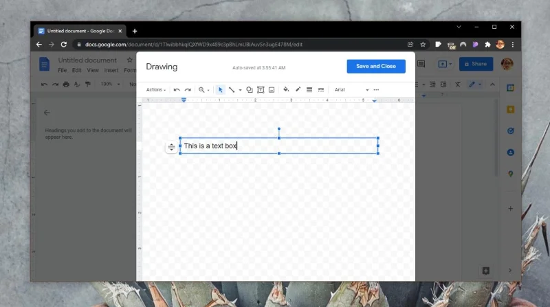 So fügen Sie ein Textfeld in Google Docs ein