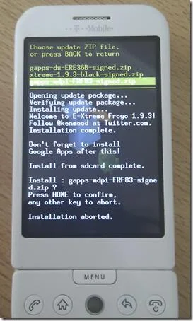 Nasıl Yapılır: Android 2.2 Froyo'yu HTC Dream G1'e Yükleme