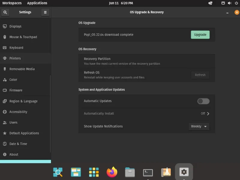 Upgrade Pop_OS 22.04