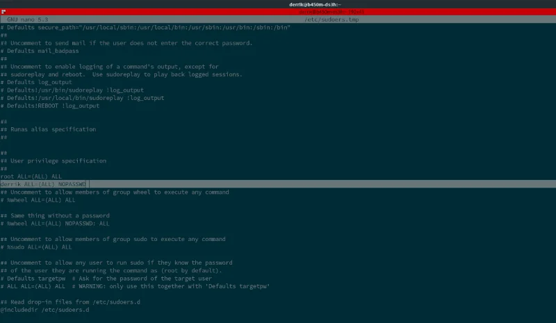 Come apportare modifiche al file sudoers su Linux