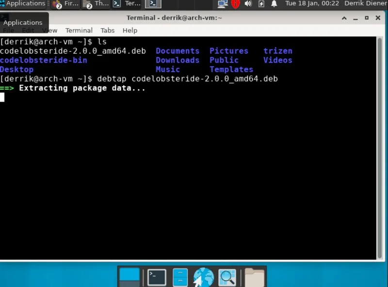 Установите пакеты Debian в Arch Linux с помощью Debtap