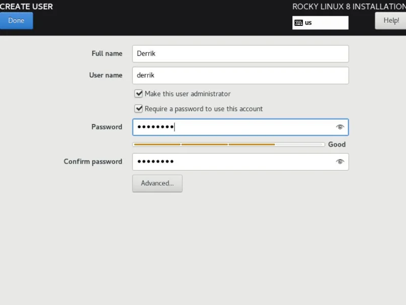 Come installare RockyLinux 8