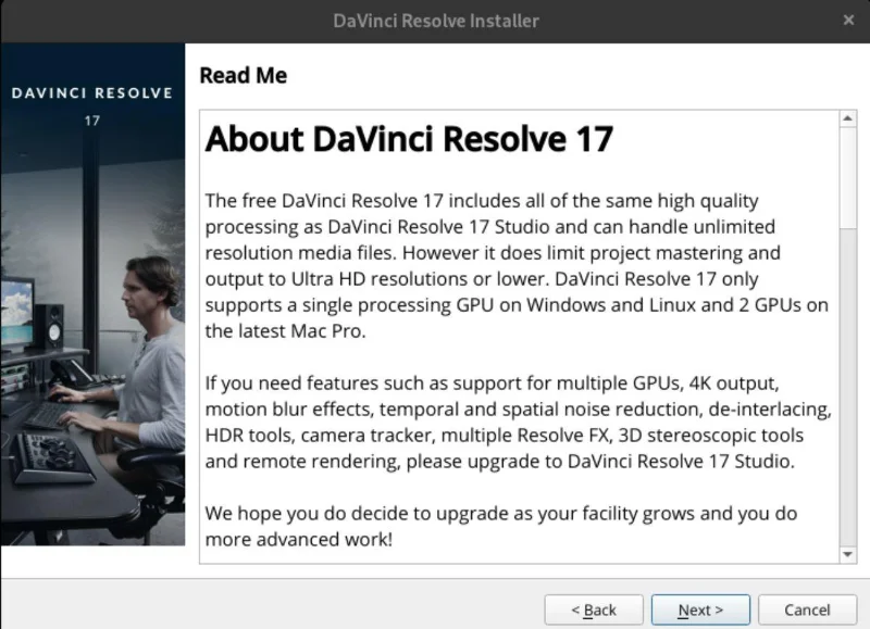 Как установить DaVinci Resolve 17 в Linux
