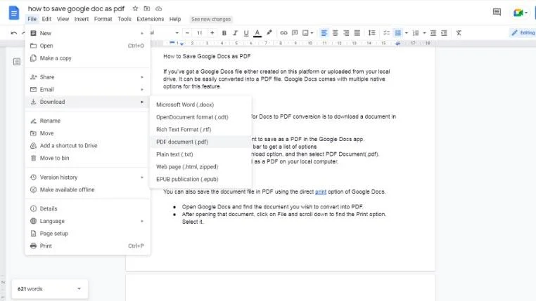 So speichern Sie Google Docs als PDF: Die zwei zuverlässigsten Methoden