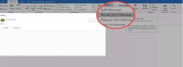 So rufen Sie eine E-Mail in Outlook ab (Senden aufheben und ersetzen)