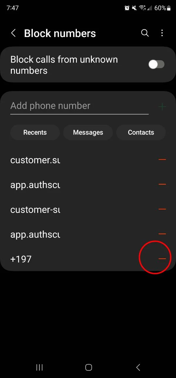 Android 전화에서 번호 차단을 해제하는 방법