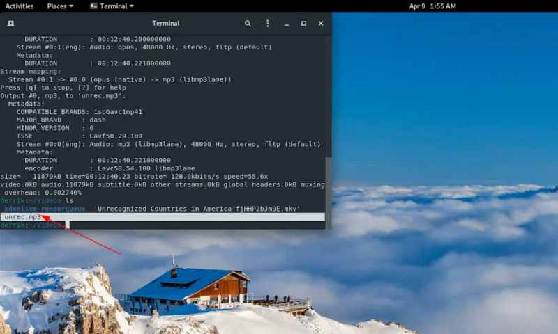 Linuxta video dosyaları nasıl MP3e dönüştürülür