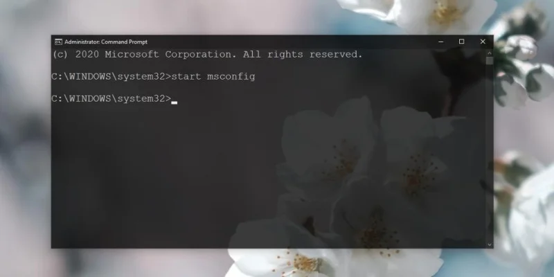 通過命令提示符訪問 MsConfig