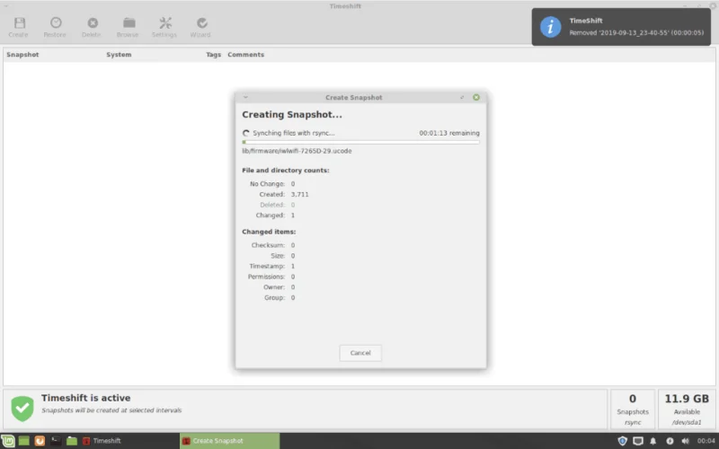 如何在 Linux Mint 上設置備份快照