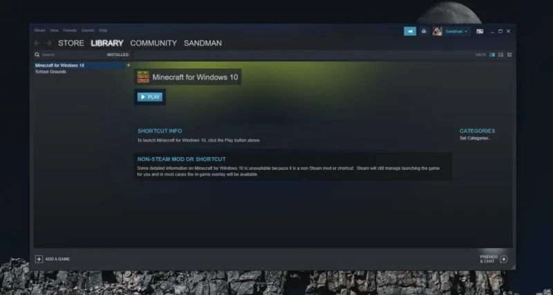 So fügen Sie unter Windows 10 Microsoft Store-Spiele zu Steam hinzu
