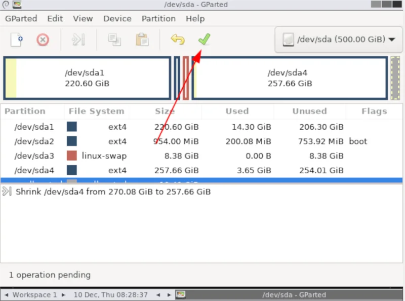 Instalación de Gparted en Ubuntu