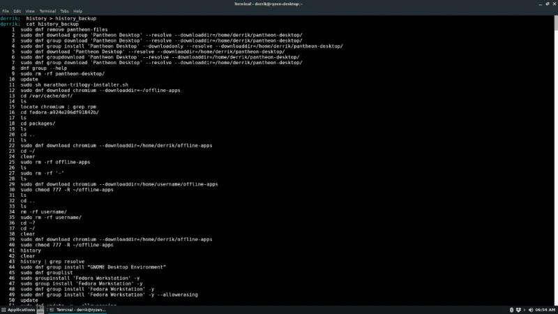 Jak wykonać kopię zapasową historii terminali Linux