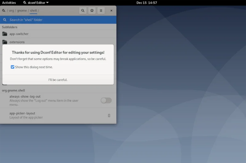 如何在 Linux 上的 Gnome Shell 中重置收藏夾列表